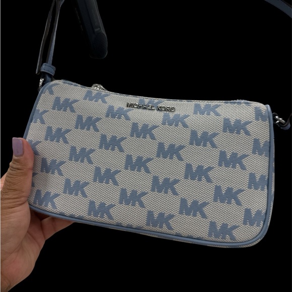 Michael Kors Monogram Blue and Gray Belt Bag - Picture 1 of 1